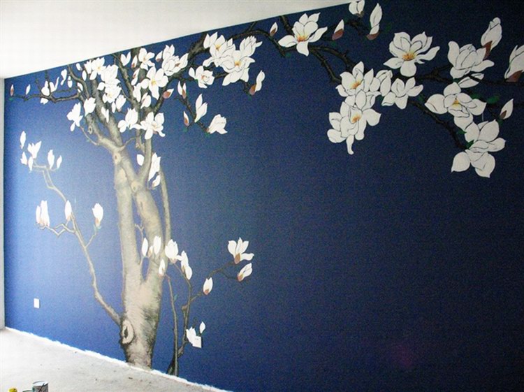 电视背景墙墙绘图片 电视背景墙彩绘素材