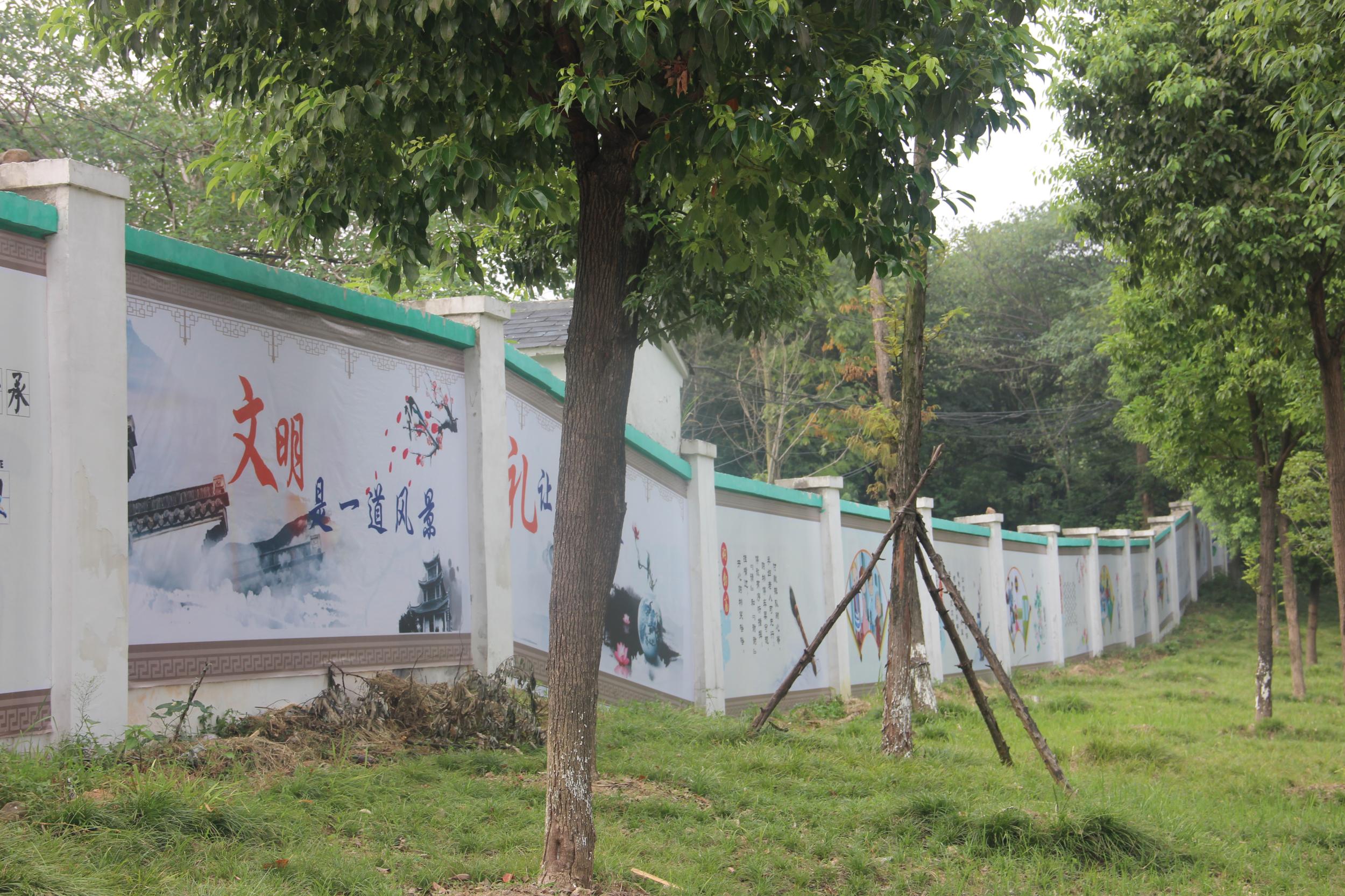 又多了一条风景线 西湖区留下街道新增墙绘1万多米